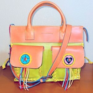 Dooney & Bourke Bolero Bag WITH STRAP (lime green, orange, yellow)